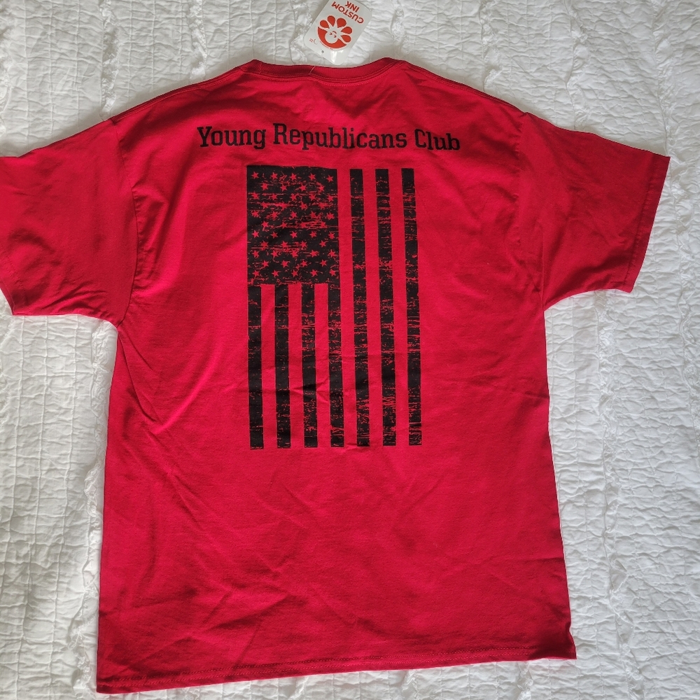 2/$25 YRC Young Republicans Club TShirt L NWT Red & Black Custom Ink